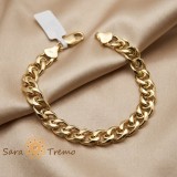 Cumpara ieftin Bratara unisex Dario, placaj triplu cu aur 14K, 20 cm