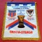 Fanion meci fotbal STEAUA BUCURESTI - GENOA (Optimi de finala UEFA CUP`91)) dimensiuni mari 39X29 cm