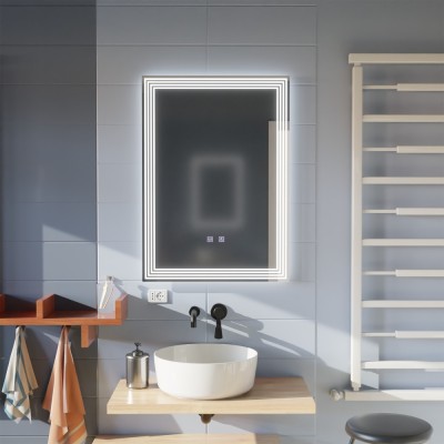 Oglinda LED Rectangulara, Dezaburire, 50x70cm, ADIS Basic Touch ModernLight Concept foto