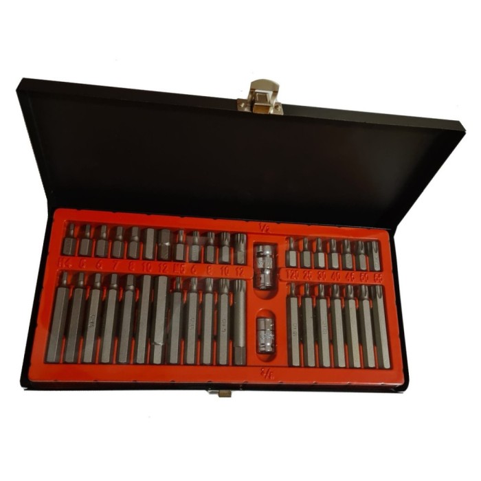 Trusa profesionala biti torx, hex, spline, 41 Piese, Cr-V