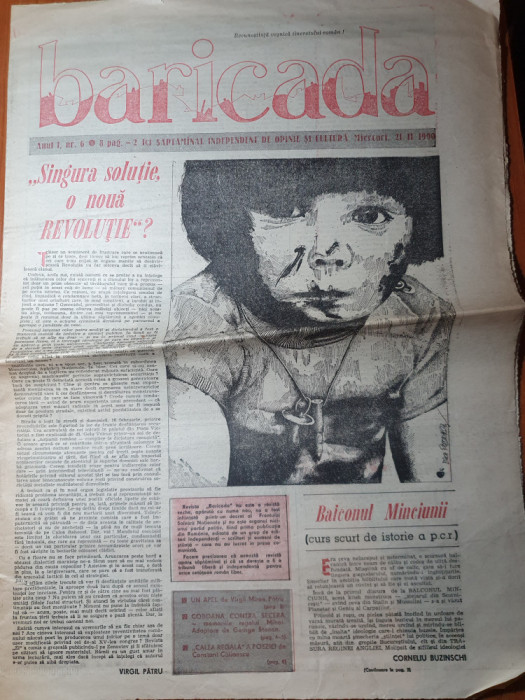 ziarul baricada 21 februarie 1990-art. regele mihai
