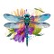 Sticker decorativ, Libelula, Albastru, 62 cm, 1206STK-2