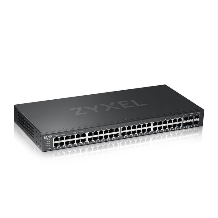 SWITCH ZYXEL, porturi Gigabit x 44, SFP x 6, managed, rackabil, &quot;GS2220-50-EU0101F&quot; (timbru verde 2 lei)