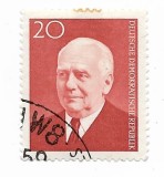 Germania Democrata - A 83-a aniversare a nasterii presedintelul statului W. Pieck, 1959 - obliterat