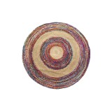 Cumpara ieftin Covor DKD Home Decor Poliester Bumbac Multicolor Iută (200 x 200 x 0,7 cm)