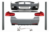 Pachet Exterior BMW Seria 3 F30 (2011-2019) M-Performance Design cu Eleron Portbagaj Negru Lucios si Stopuri LED Semnal Dinamic Performance AutoTuning