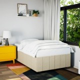 VidaXL Cadru de pat fără saltea, crem, 120x200 cm, textil 3284830