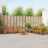 vidaXL Set de canapele de exterior 9 pcs natural Lemn Solid de Acacia 3366187