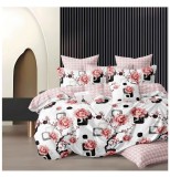 Cumpara ieftin Lenjerie pat dublu,bumbac finet,6 piese,cearceaf normal 220x240cm, cearceaf pilota 200x220cm, 2 fete de perna 50x70, 2 fete de perna 70x70-A1105