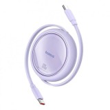 CABLU alimentare si date Baseus Free2Pull Mini, Fast Charging Data Cable pt. smartphone, retractabil, USB Type-C la USB Type-C 60W, 1m, mov &quot;P10364500
