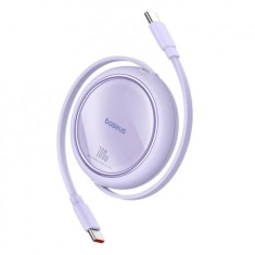 CABLU alimentare si date Baseus Free2Pull Mini, Fast Charging Data Cable pt. smartphone, retractabil, USB Type-C la USB Type-C 60W, 1m, mov &quot;P10364500