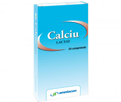 Calciu Lactat 24 capsule Amniocen foto