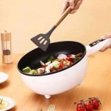 Tigaie electrica, multifunctionala, diametru 26cm, capacitate 2.5L, cu panou de control inteligent, invelis antiaderent, portabila si usor de depozita