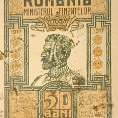 SD0021 Romania 50 bani 1917 Ferdinand
