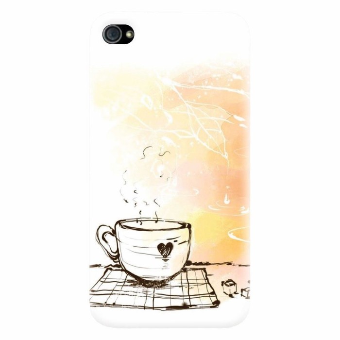 Husa silicon pentru Apple Iphone 4 / 4S, Coffe Love