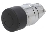 Comutator apăsare 22mm poziție stabilă negru