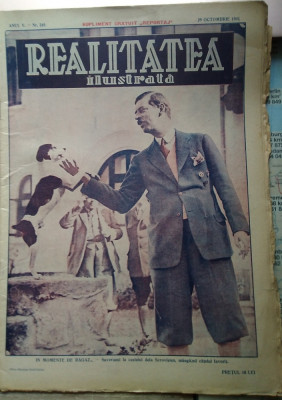 Realitatea Ilustrată : REGELE CAROL II LA SCROVISTEA - 1931 foto