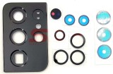 Geam Camera cu Rama Samsung Galaxy S21 Ultra G998 Phantom Black, Negru, Bulk