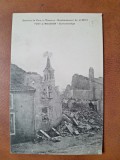 Carte postala, Enviros de Pont a Mousson, Bombardament de Limey, 1919