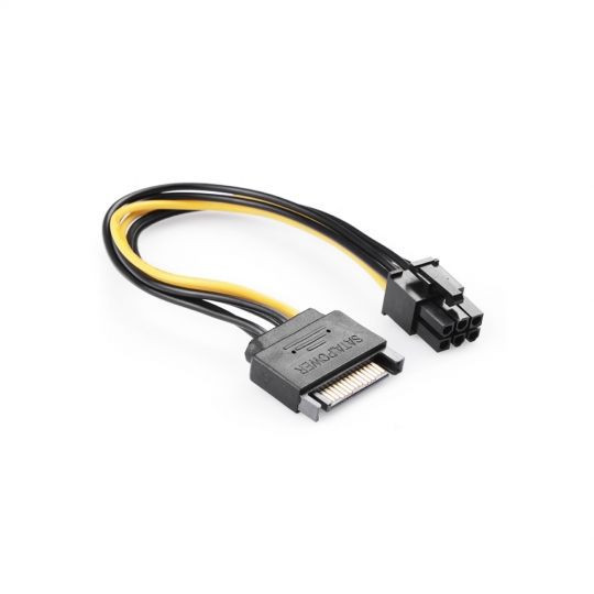 Cablu alimentare SATA 15 pini - PCIE-E Express 6 pini, 18cm