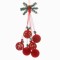 Ghirlandă Decorativă Crăciun, Model Crenguță, 6 Globuri Roșii, 40cm
