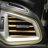 Autocolante decorative pentru grilele de aer conditionat aurii, BMW