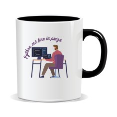 Cana personalizata cu mesaje pentru programatori, Python ma tine in priza foto