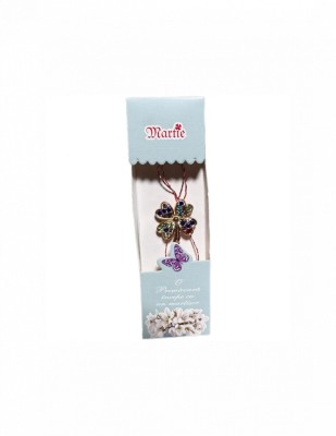 Martisor tip brosa cu model trifoi multicolor pentru 1 si 8 martie foto