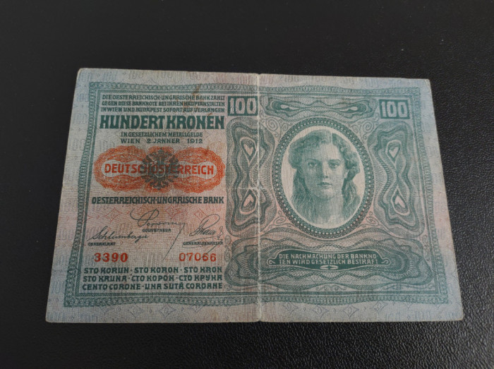 Bancnota 100 kronen 1912 Austria