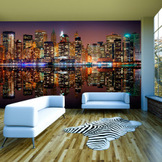 Fototapet vlies XXL - Gold reflections - NYC - 550 x 270 cm foto