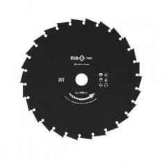 Disc de taiere cu dinți tip dalta pentru motocoasa, 25.4 x 250 mm, 26 T, Flo