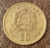 C50 - Moneda foarte veche - Maroc - 20 santimat - 1974