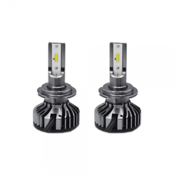 Set 2 becuri LED auto F2 H7, 100W, 6000Lm, canbus, 8LED