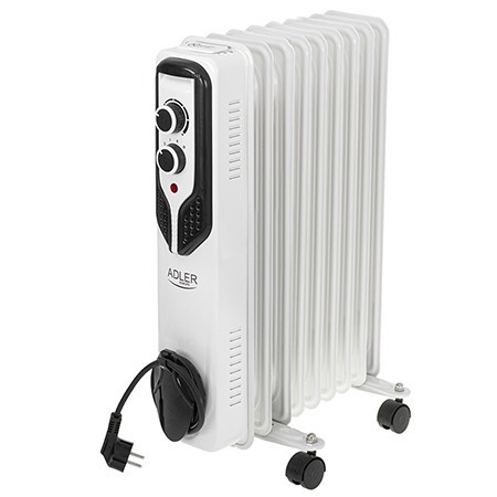 Calorifer electric cu ulei Adler, 9 elementi, 2000W, termostat reglabil