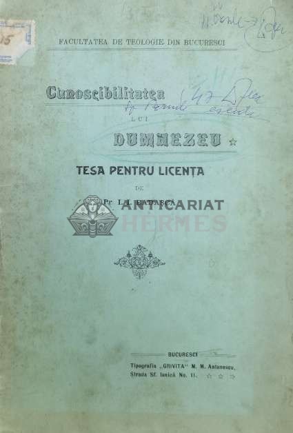 Cunoscibilitatea lui Dumnezeu. Teza pentru licenta - I. I. Badasca (@A39)