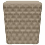 Cumpara ieftin Masa de gradina cu capac detasabil, maro deschis, polipropilena