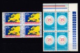 ROMANIA 1974 LP 854 LP 856 BLOCURI DE 4 TIMBRE MNH