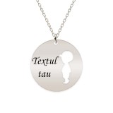 Colier cu nume si silueta de baietel - argint 925