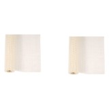 Set 2 covorașe anti-alunecare Lusee, PVC, bej, 50x80cm