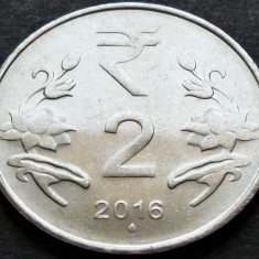 Moneda 2 RUPII - INDIA, anul 2016 * cod 3719 B