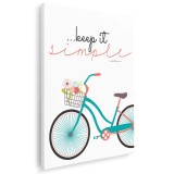 Tablou afis Keep it simple Tablou canvas pe panza CU RAMA 30x40 cm