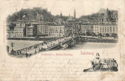 *Austria, poduri (7), Salzburg, c.p.i., circulata, 1902 foto