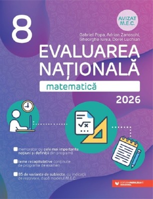 Matematica Evaluare Nationala 2026 Clasa a VIII-a, Gheorghe Iurea foto