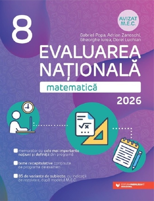 Matematica Evaluare Nationala 2026 Clasa a VIII-a, Gheorghe Iurea