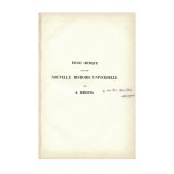 A. D. Xenopol, &Eacute;tude critique sur une nouvelle histoire universelle, 1901, cu dedicație olografă