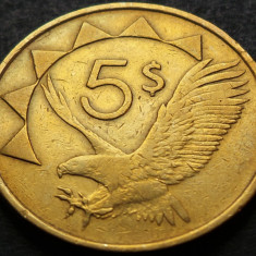 Moneda exotica 5 DOLARI - NAMIBIA, anul 1993 * cod 4684 = circulata