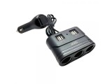 Adaptor Auto 120W, 3 Brichete Auto, 4 USB 2.1A, 12V/24V, Incarcare Multipla, Protectie Scurtcircuit