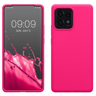 Husa Kwmobile pentru Motorola Edge 40 Pro/Edge Plus (2023), Roz, Silicon, KWM0000190S005C foto