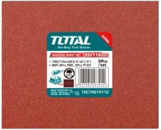 TOTAL - SET 5 BUC HARTIE ABRAZIVA PENTRU SLEFUITOR 145x114mm PowerTool TopQuality foto
