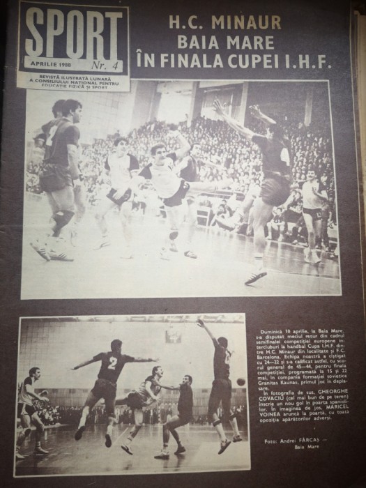Revista Sport - Nr. 4 - Aprilie 1988
